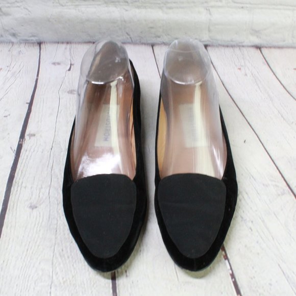 Nordstrom Black Leather Closed Toe Slip On Ballet Flat Shoes Size 9 - Picture 5 of 9